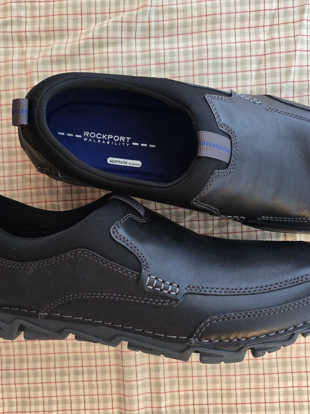 Rockport Men’s Black Slip-On Leather Loafers